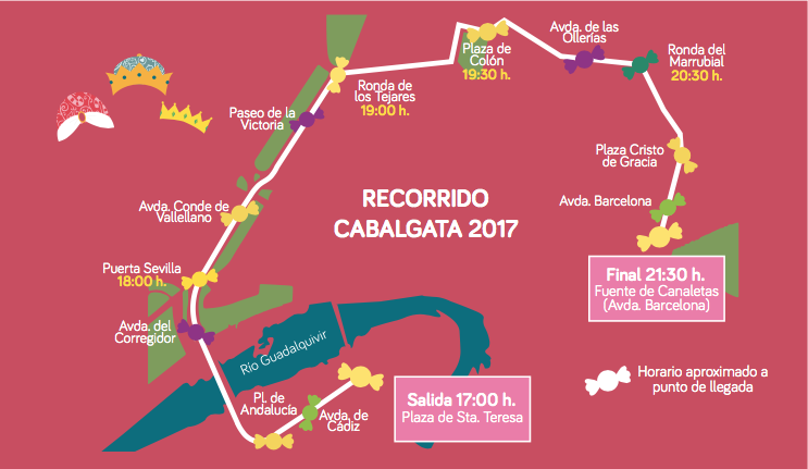 Recorrido y horarios de la Cabalgata de los Reyes Magos de Córdoba 2017