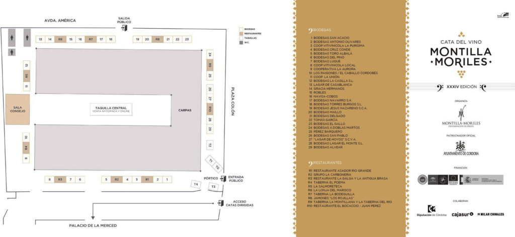 Plano de la Cata de Vino Montilla-Moriles